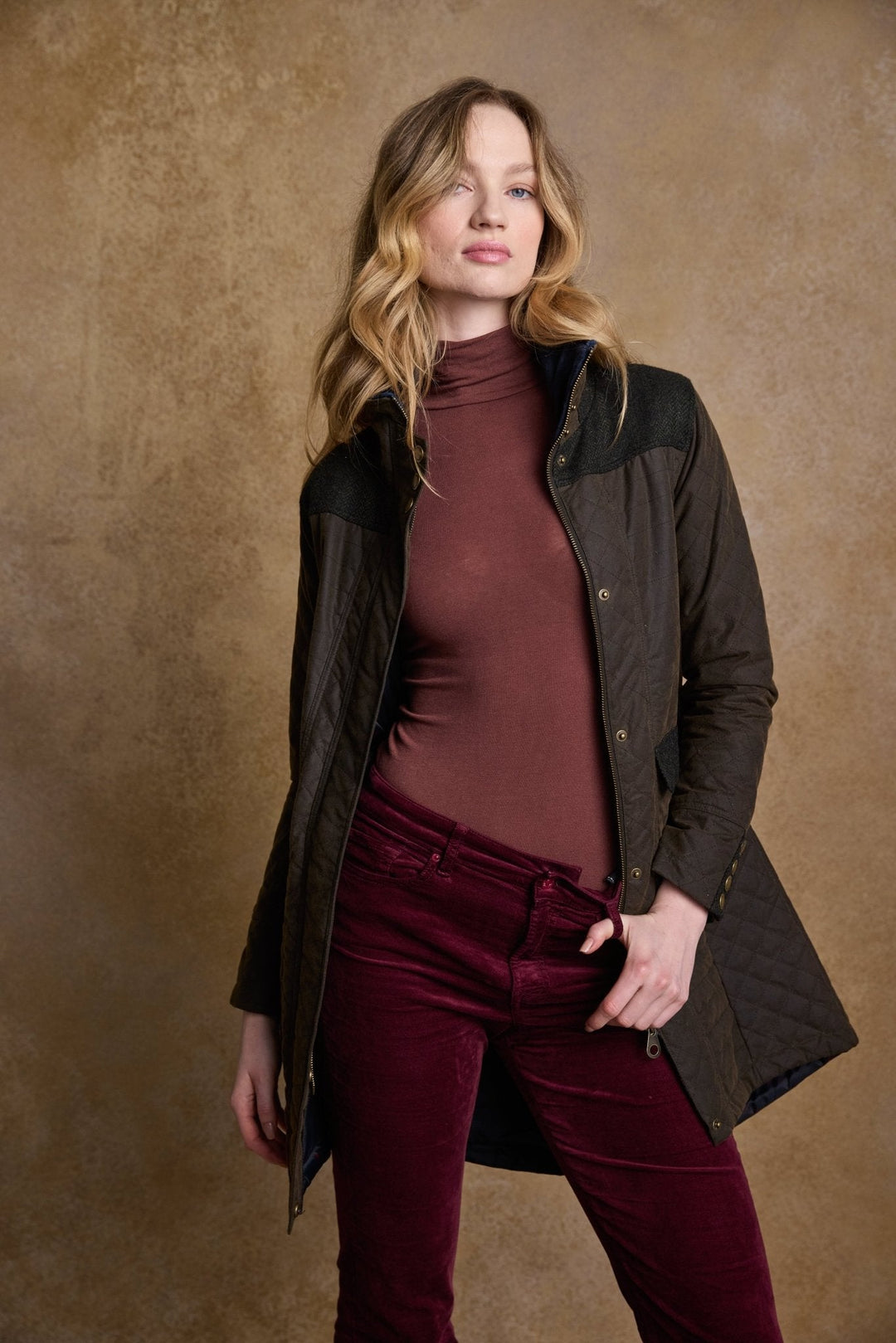 Jack Murphy Ireland - Jodie Wax Coat - Olive - Wax