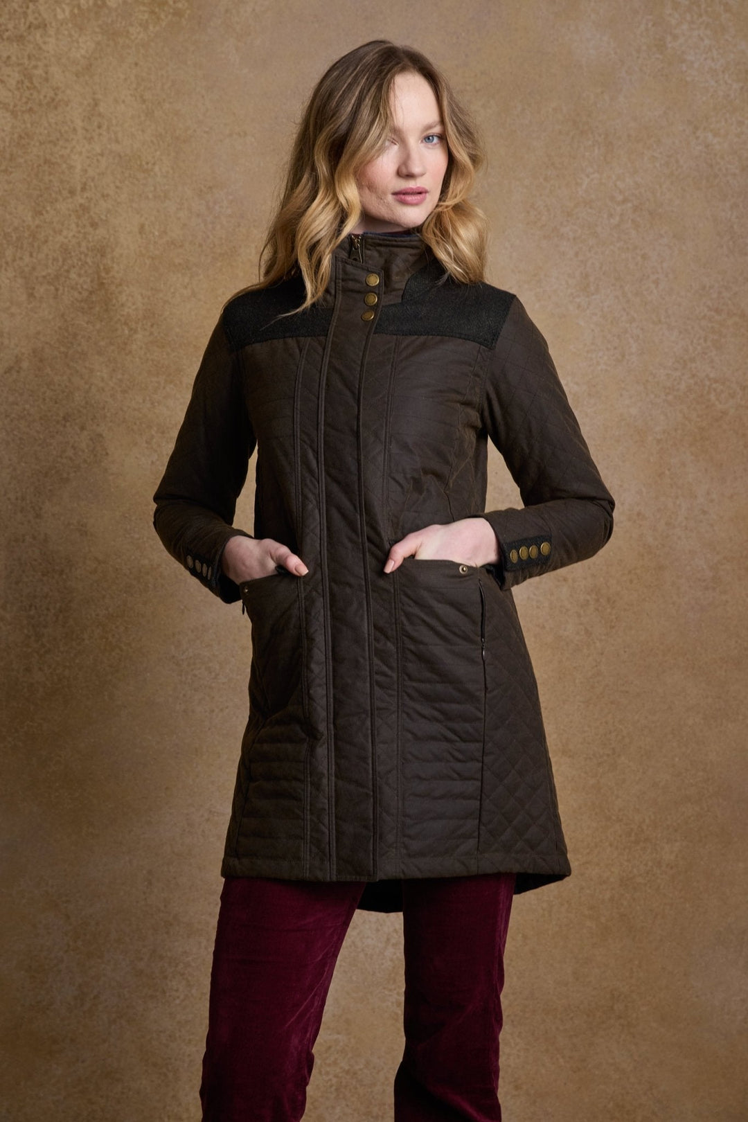 Jack Murphy Ireland - Jodie Wax Coat - Olive - Wax