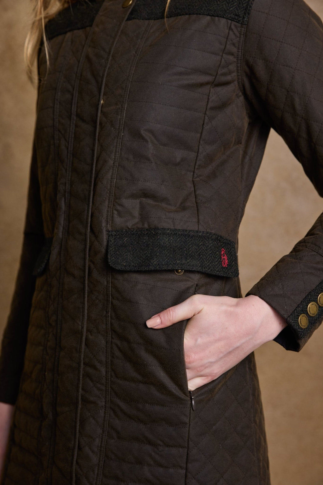 Jack Murphy Ireland - Jodie Wax Coat - Olive - Wax