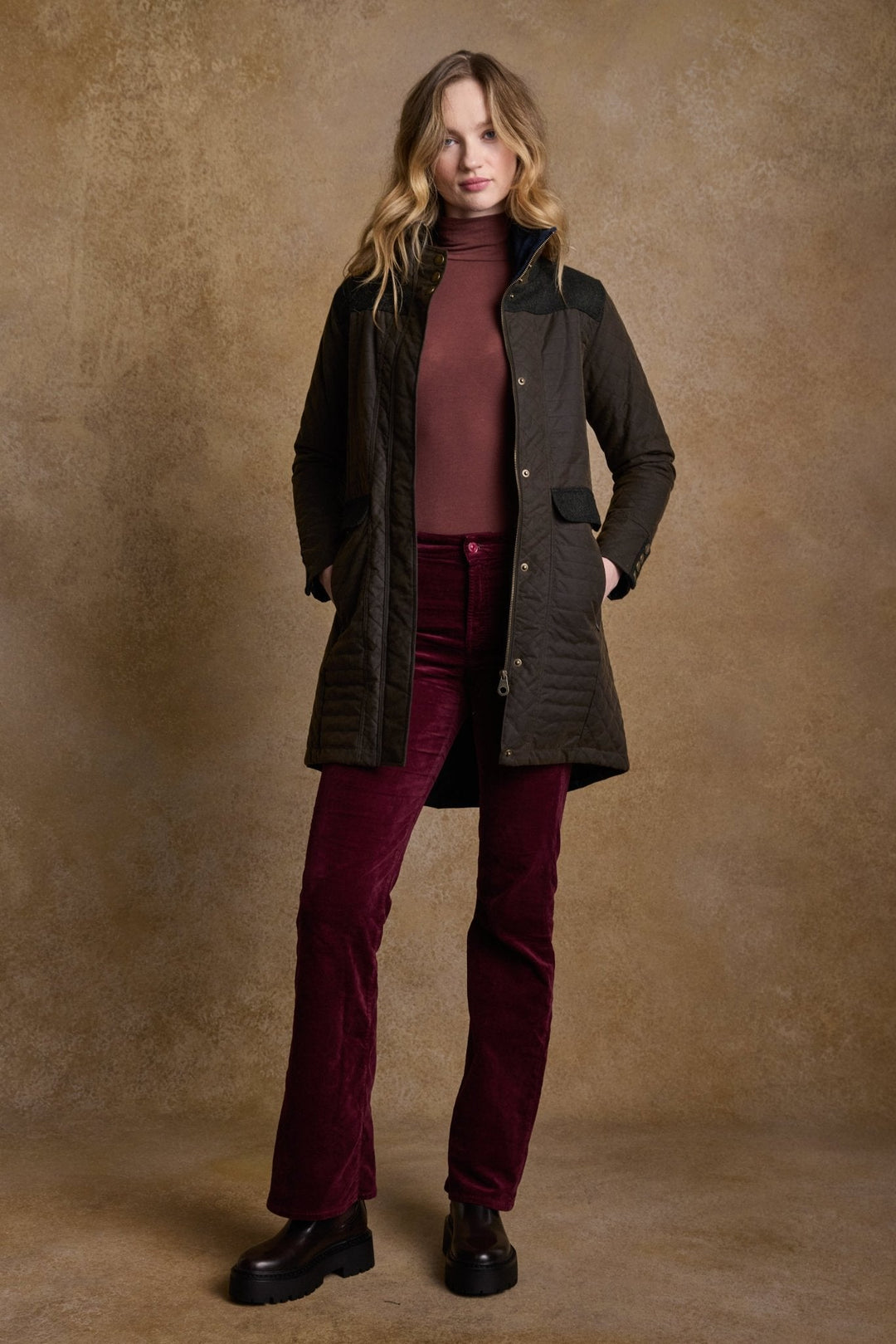 Jack Murphy Ireland - Jodie Wax Coat - Olive - Wax