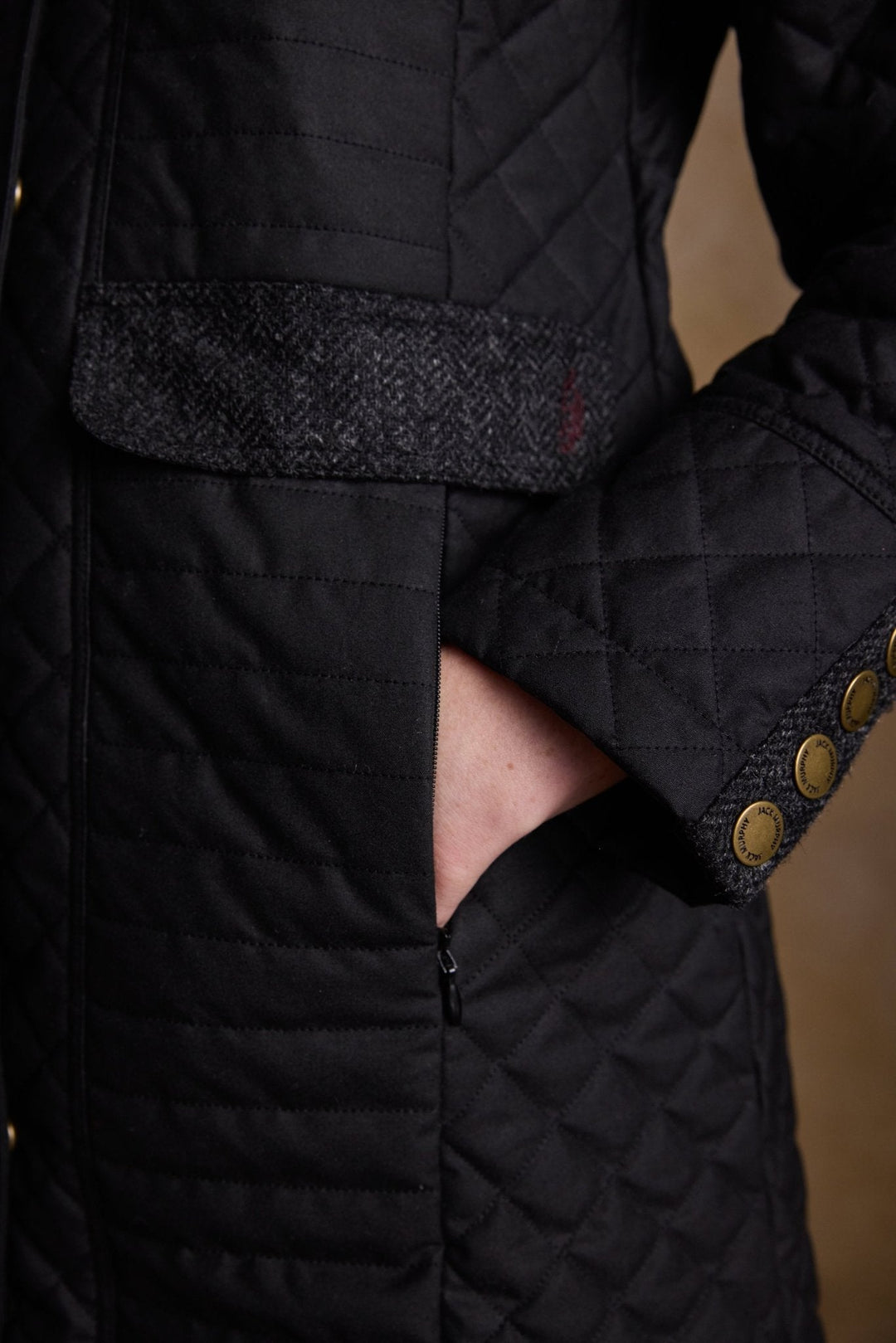 Jack Murphy Ireland - Jodie Wax Coat - Black - Wax