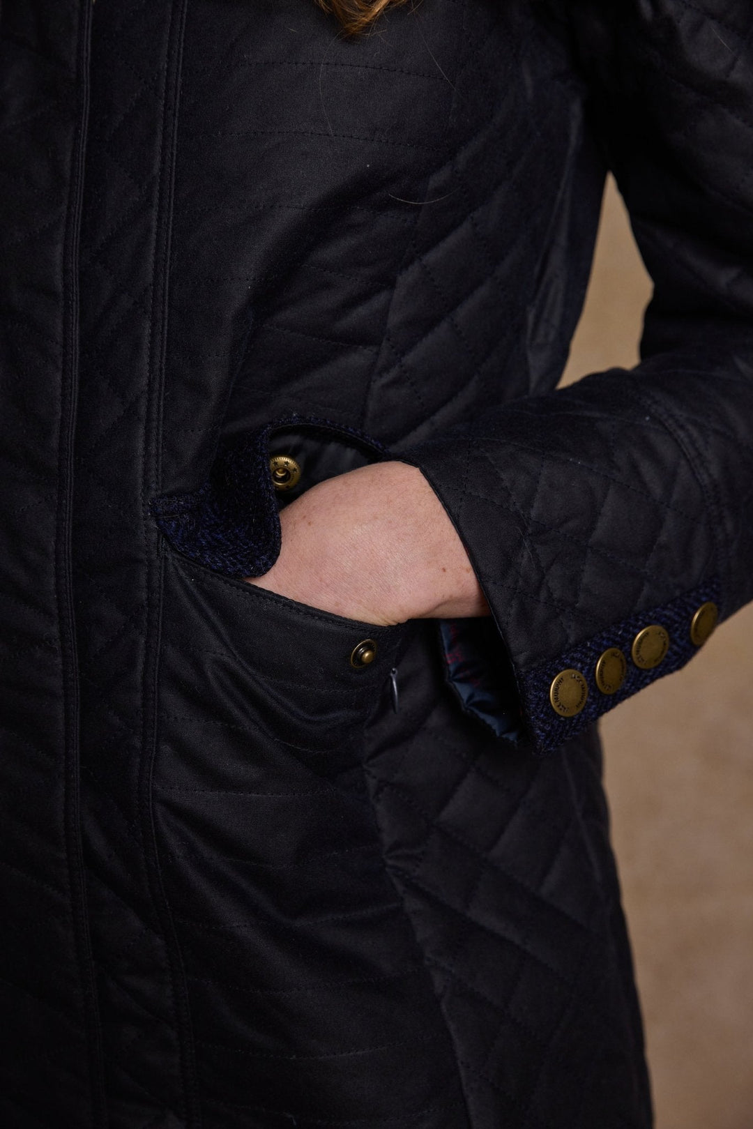 Jack Murphy Ireland - Jodie Wax Coat - Navy - Wax