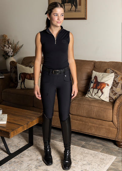 Black 'Elle' Children's Riding Tights (Seconds)