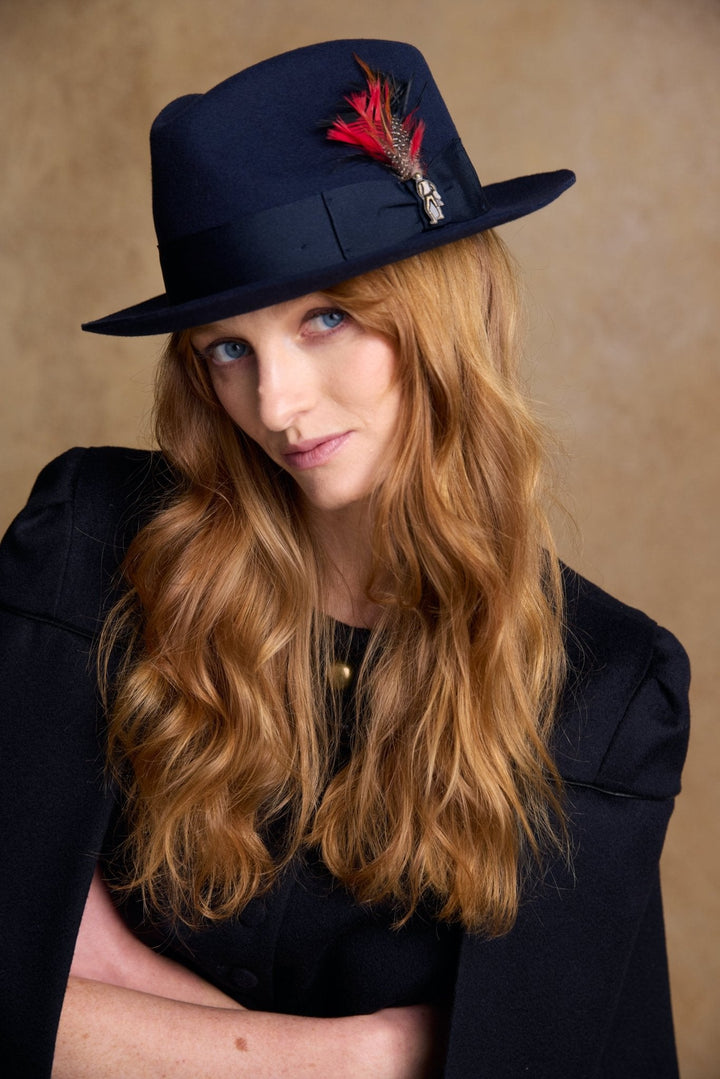 Jack Murphy Ireland - Kildare Felt Trilby Hat - Navy - Hats