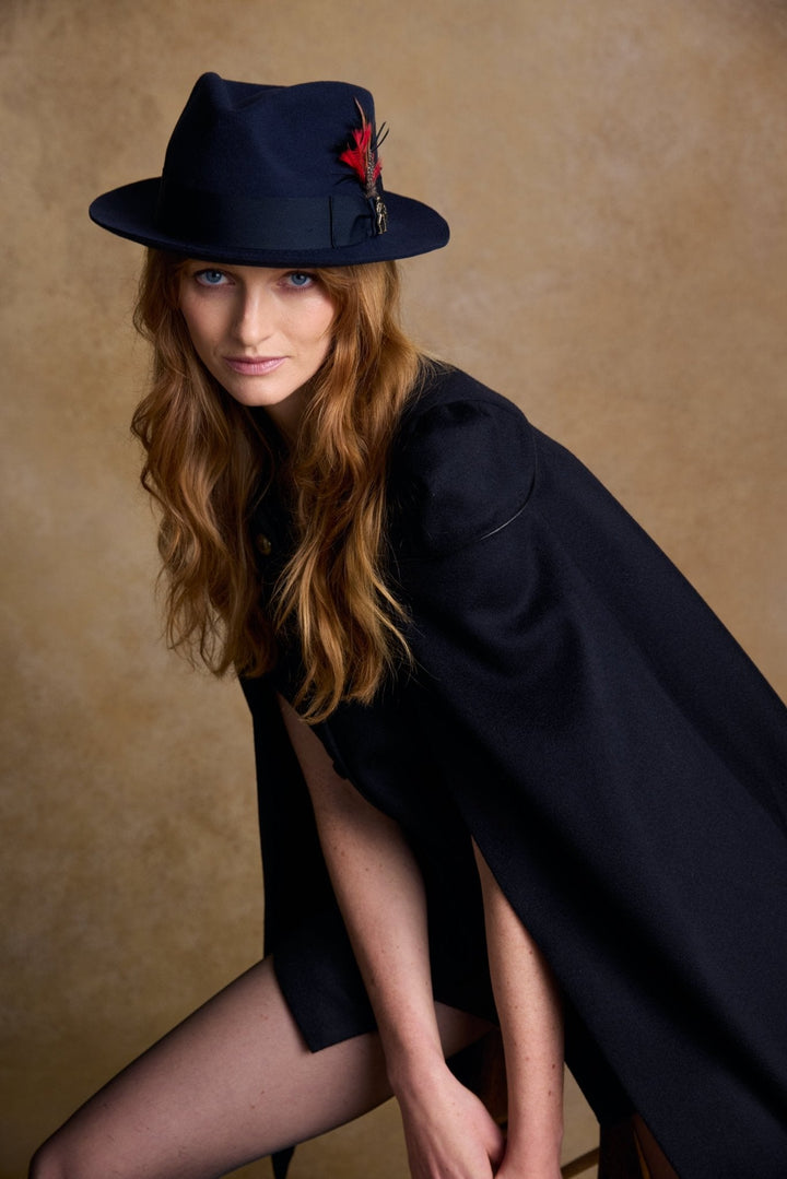 Jack Murphy Ireland - Kildare Felt Trilby Hat - Navy - Hats