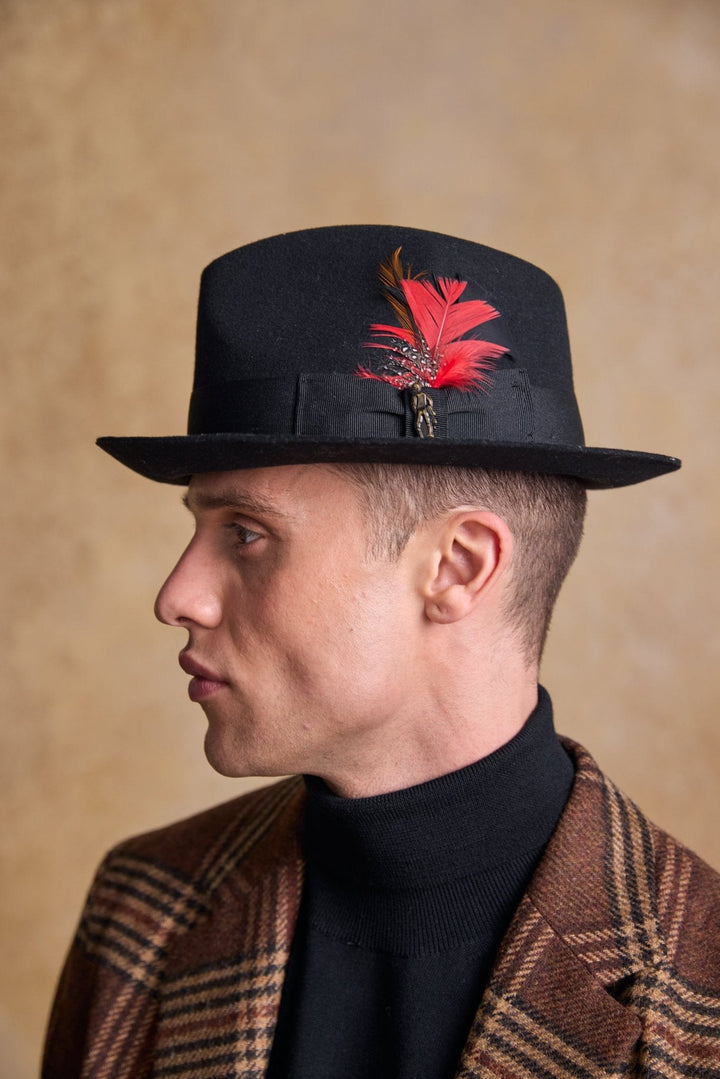 Jack Murphy Ireland - Kildare Felt Trilby Hat - Black - Hats