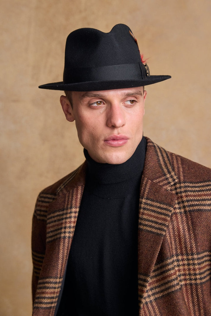 Jack Murphy Ireland - Kildare Felt Trilby Hat - Black - Hats