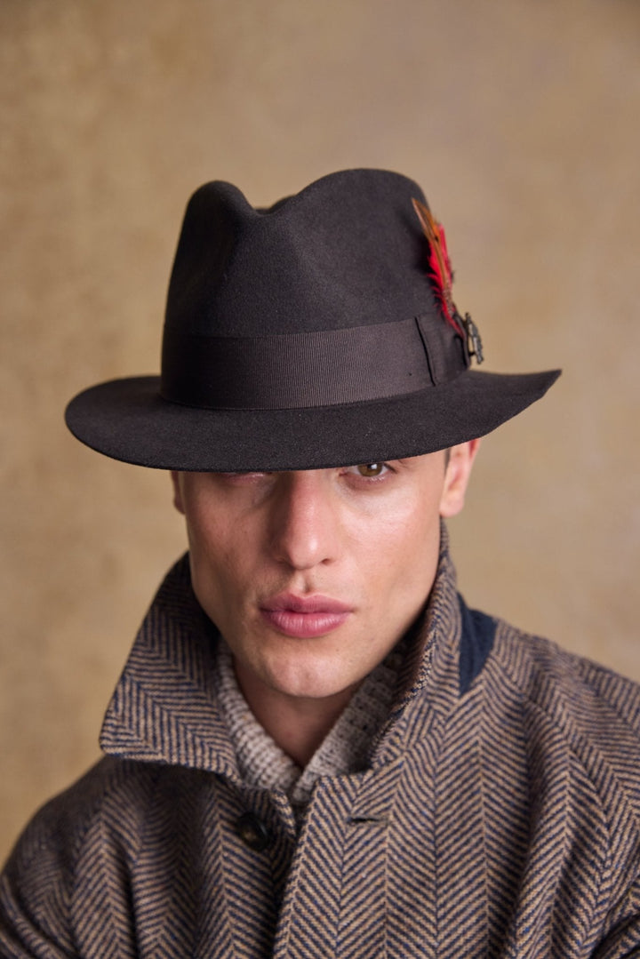 Jack Murphy Ireland - Kildare Felt Trilby Hat - Brown - Hats