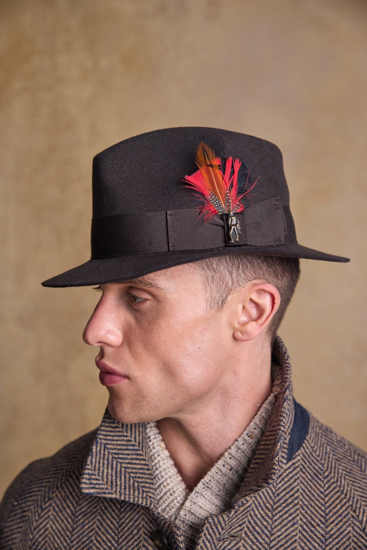 Jack Murphy Ireland - Kildare Felt Trilby Hat - Brown - Hats