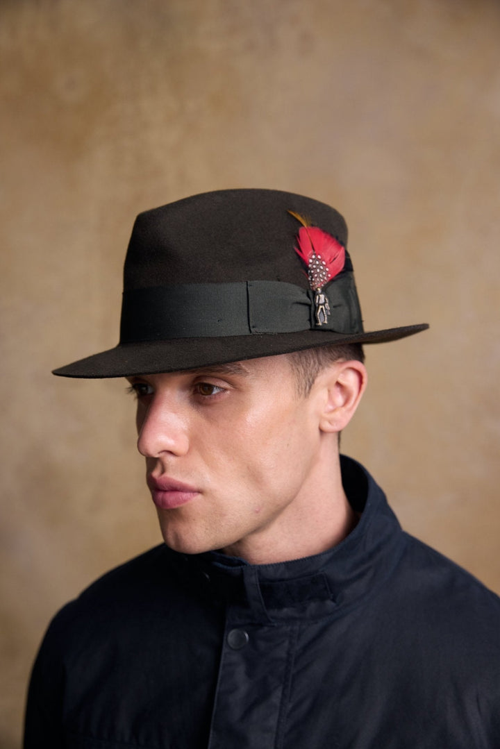 Jack Murphy Ireland - Kildare Felt Trilby Hat - Olive - Hats