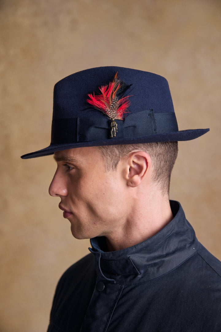 Jack Murphy Ireland - Kildare Felt Trilby Hat - Navy - Hats