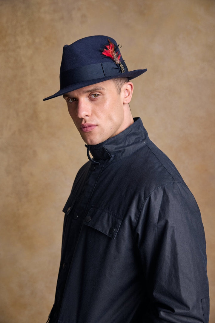 Jack Murphy Ireland - Kildare Felt Trilby Hat - Navy - Hats