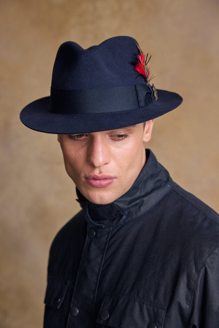 Jack Murphy Ireland - Kildare Felt Trilby Hat - Navy - Hats