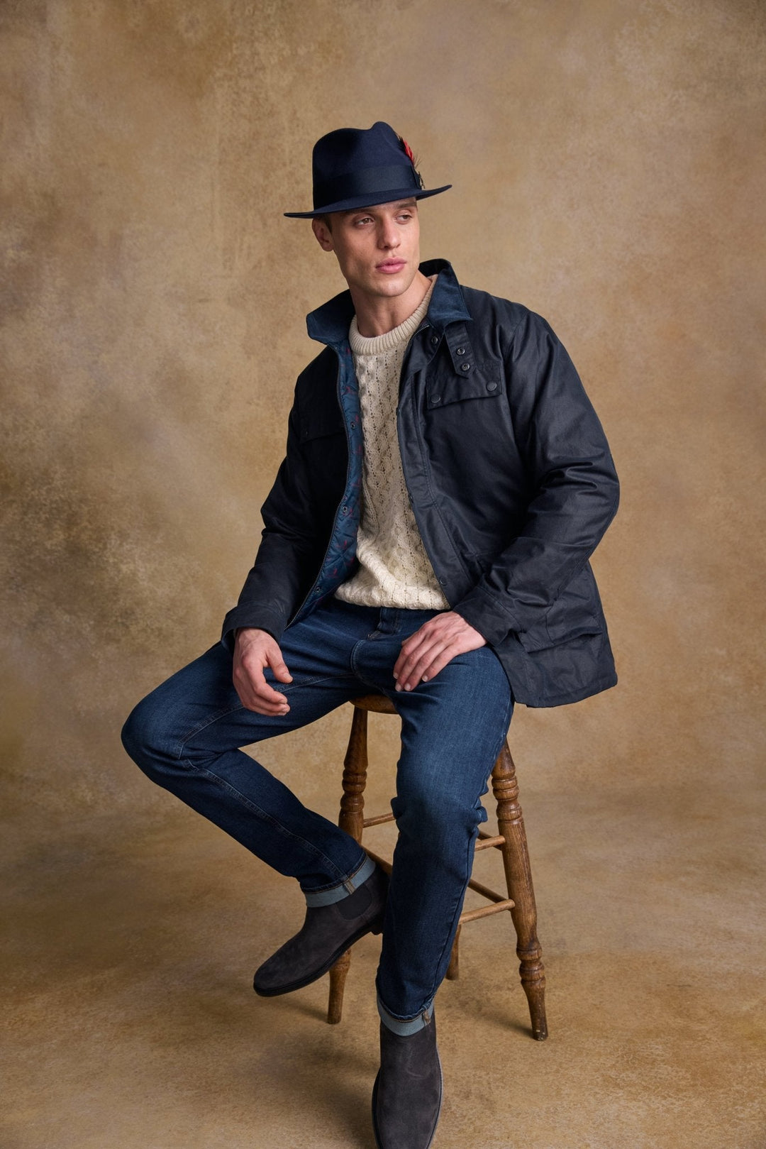 Jack Murphy Ireland - Kildare Felt Trilby Hat - Navy - Hats