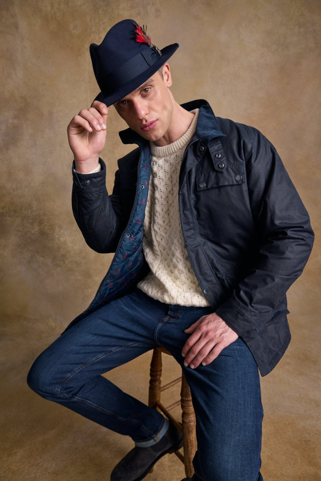 Jack Murphy Ireland - Kildare Felt Trilby Hat - Navy - Hats