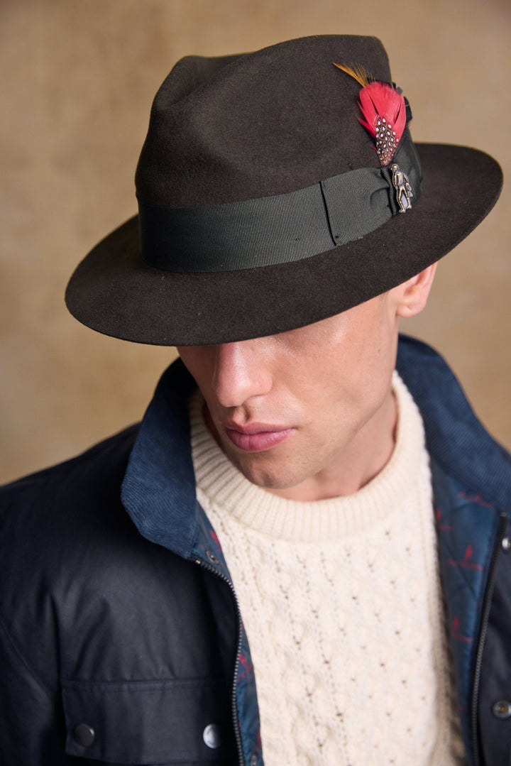 Jack Murphy Ireland - Kildare Felt Trilby Hat - Olive - Hats