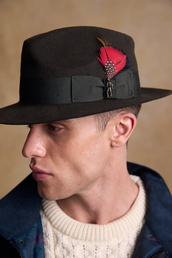 Jack Murphy Ireland - Kildare Felt Trilby Hat - Olive - Hats