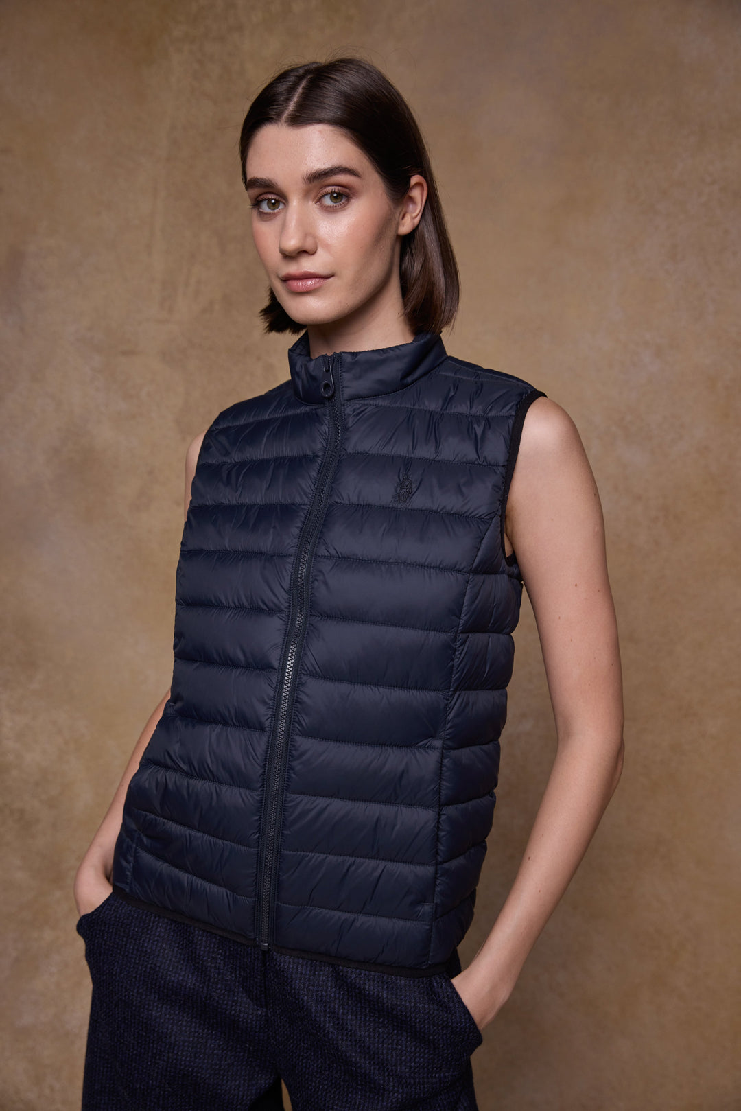 Leah Puffa Gilet - Navy
