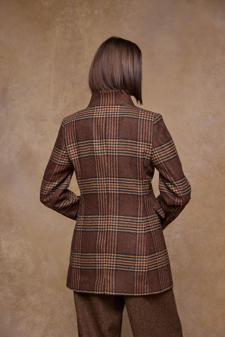 Lynn Tweed Coat - Tobacco Check