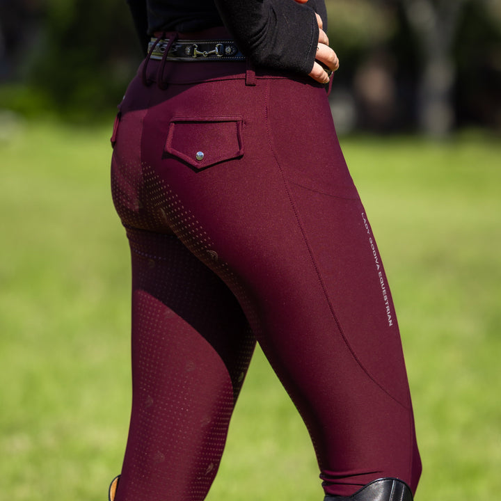 Poise Contour Breeches - Rich Burgundy
