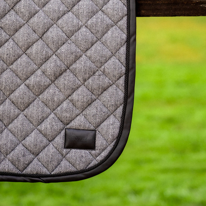 Tweed Saddle Pad - Black - Saddle Pads by Lady Godiva Equestrian - view 3