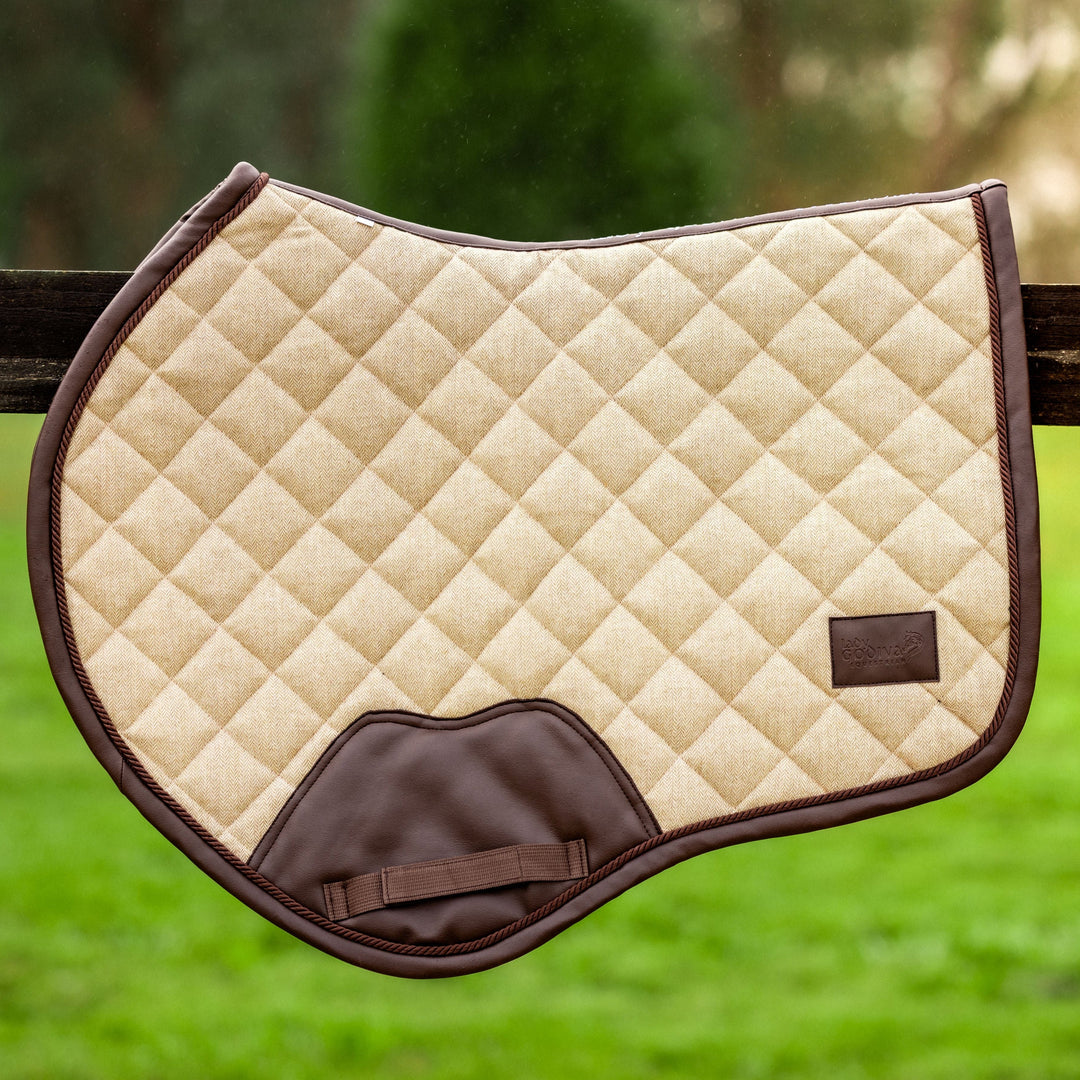 Tweed Saddle Pad - Beige