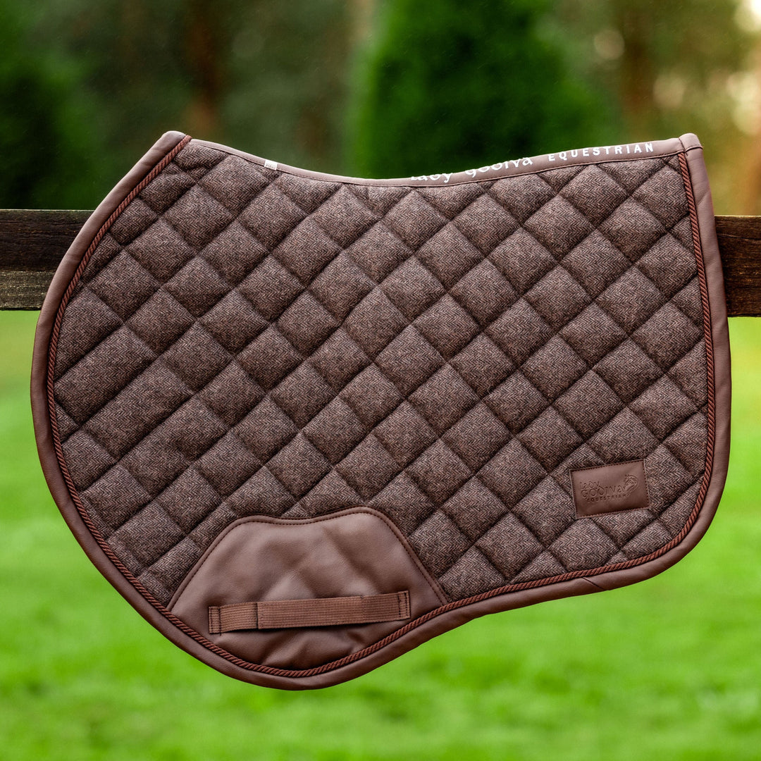 Tweed Saddle Pad - Dark Brown