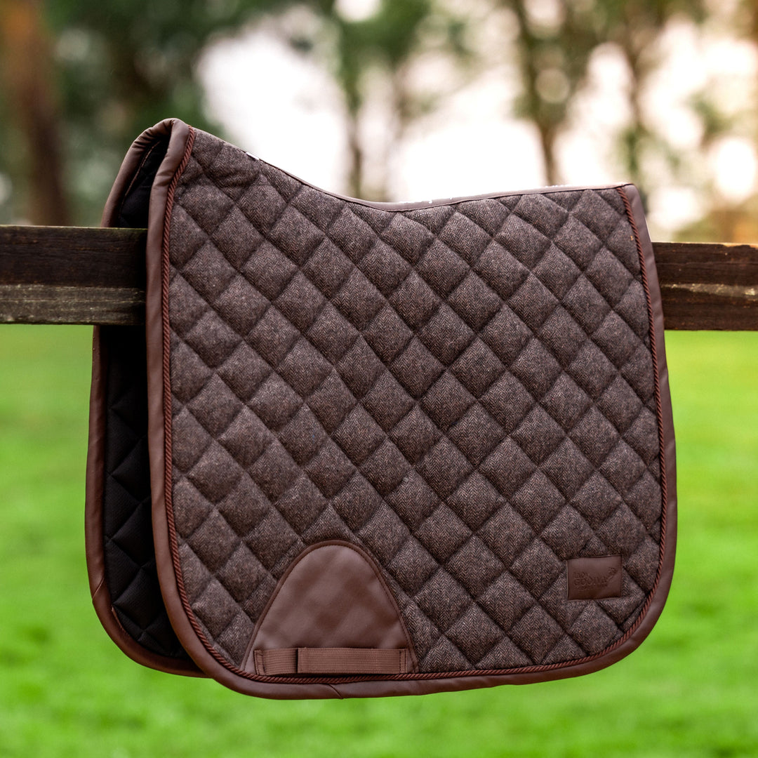 Tweed Saddle Pad - Dark Brown