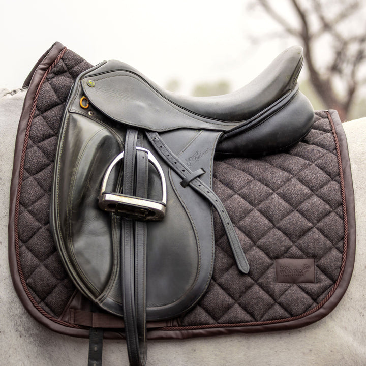 Tweed Saddle Pad - Dark Brown
