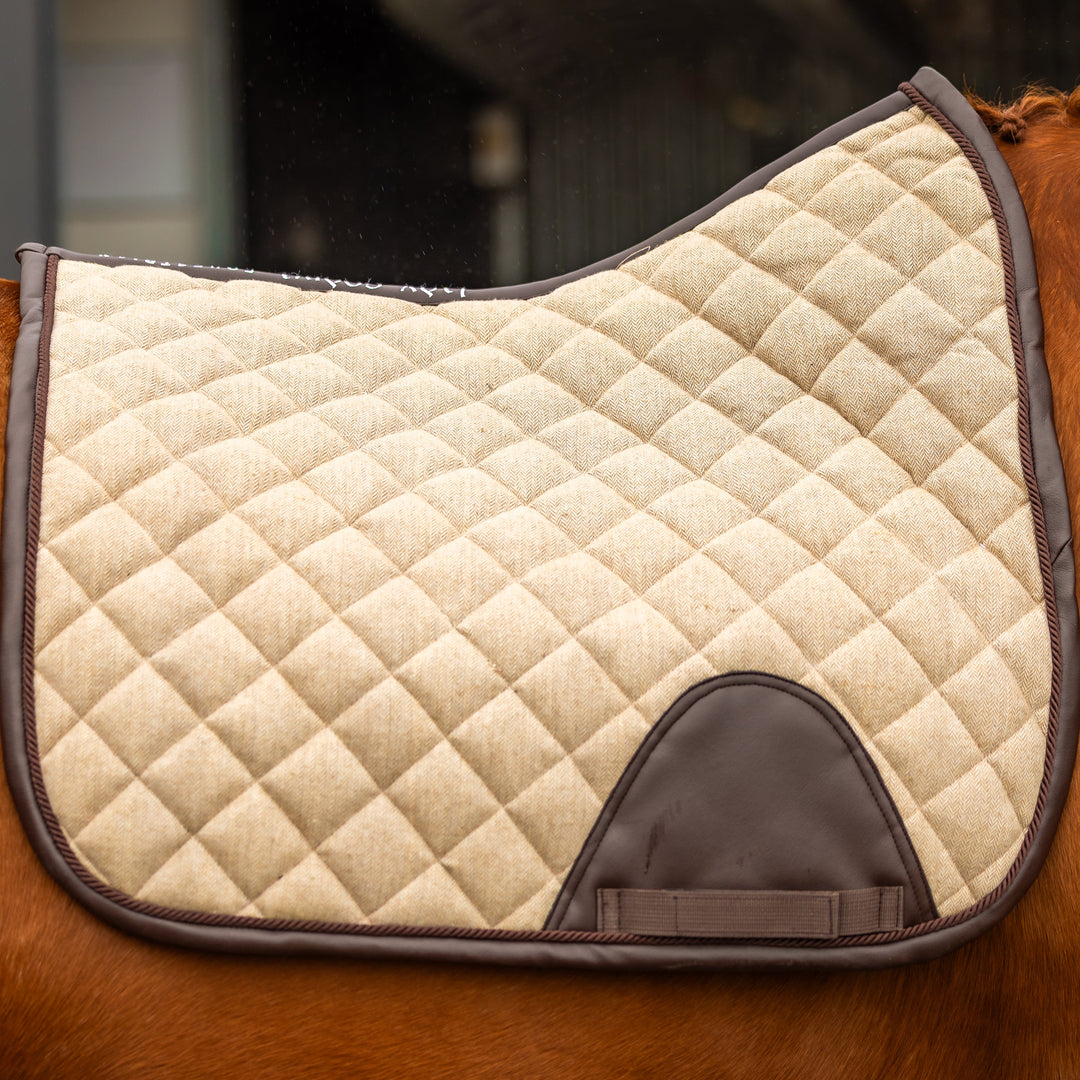 Tweed Saddle Pad - Beige