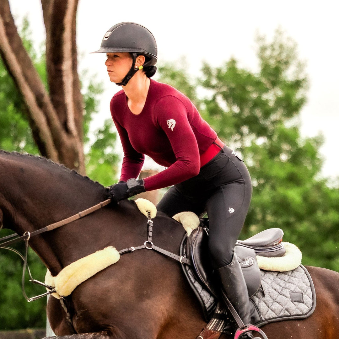 Natural Wool Baselayer - Burgundy