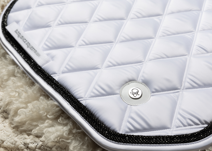 'The Duchess' White Jewel Competition Saddle Pad