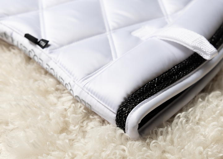 'The Duchess' White Jewel Competition Saddle Pad
