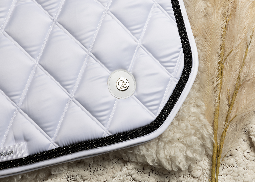 'The Duchess' White Jewel Competition Saddle Pad