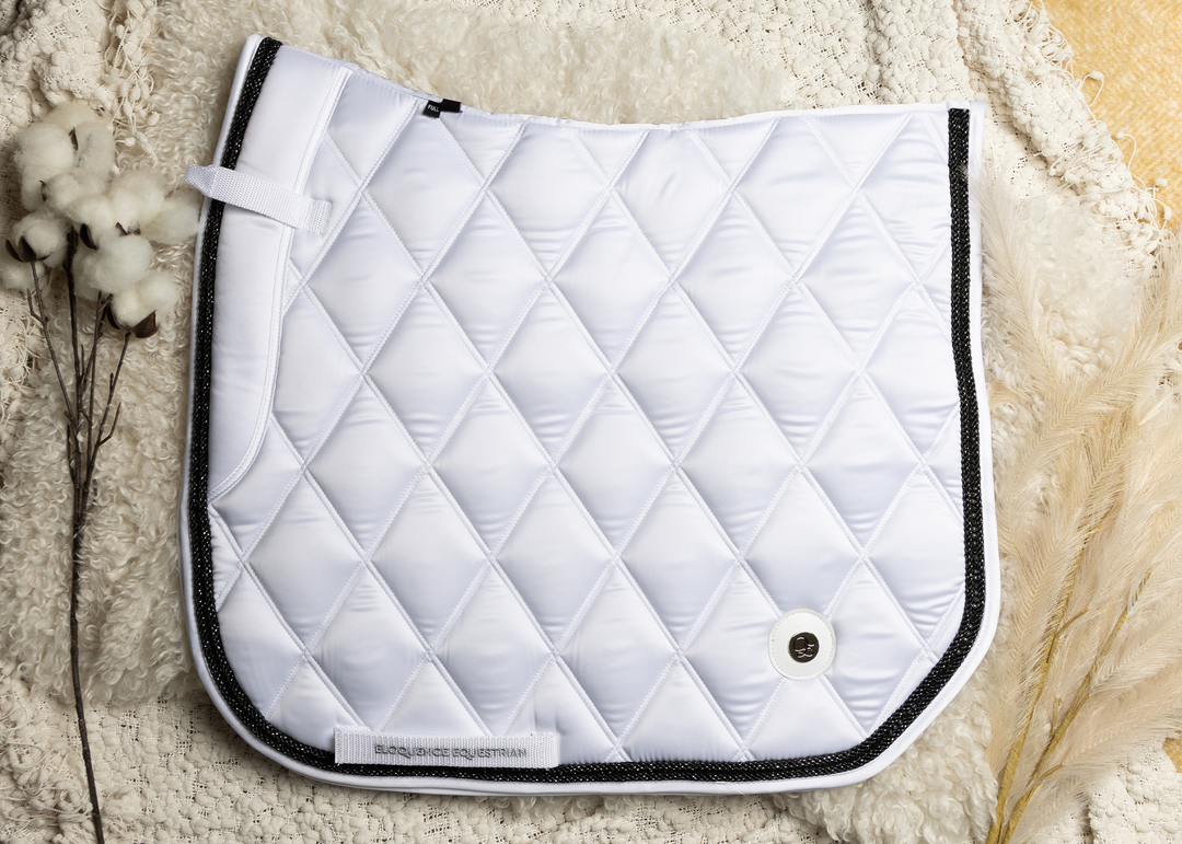 The Duchess' White Jewel Competition Saddle Pad