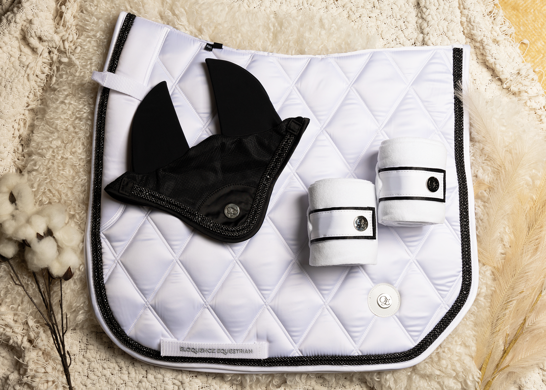 'The Duchess' White Jewel Competition Saddle Pad