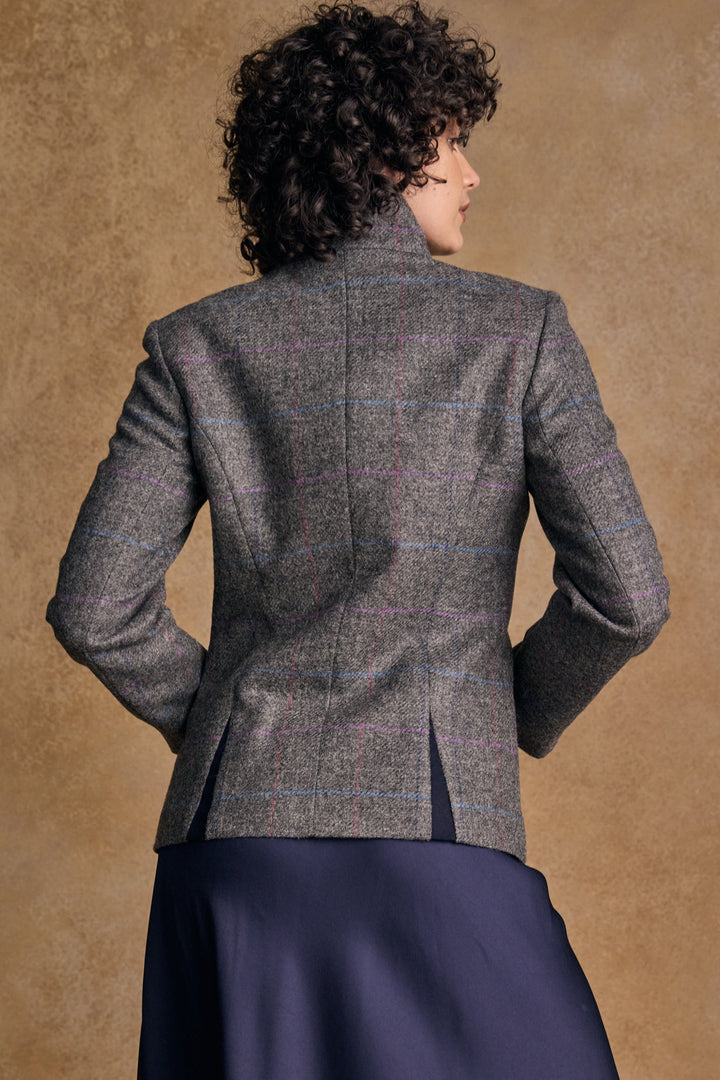 Jack Murphy Ireland - Nicole Tweed Jacket - Grey Windowpane - Tweed