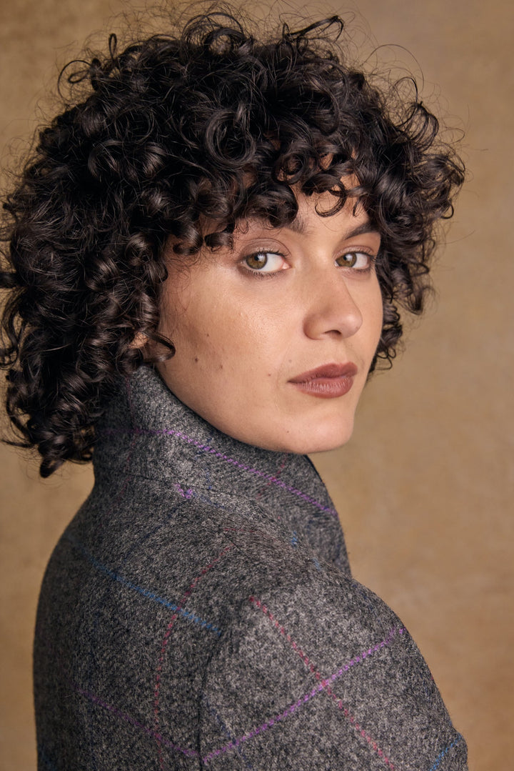 Jack Murphy Ireland - Nicole Tweed Jacket - Grey Windowpane - Tweed