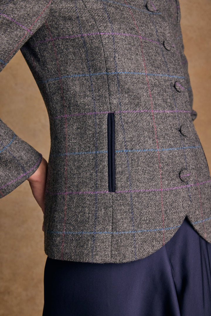Jack Murphy Ireland - Nicole Tweed Jacket - Grey Windowpane - Tweed