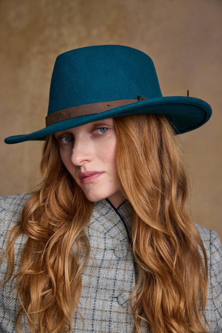 Jack Murphy Ireland - Boston Felt Hat - Teal Green - Hats