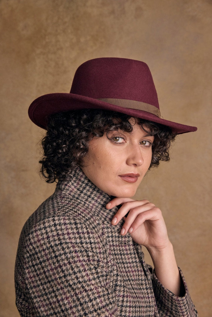 Jack Murphy Ireland - Boston Felt Hat - Burgundy - Hats