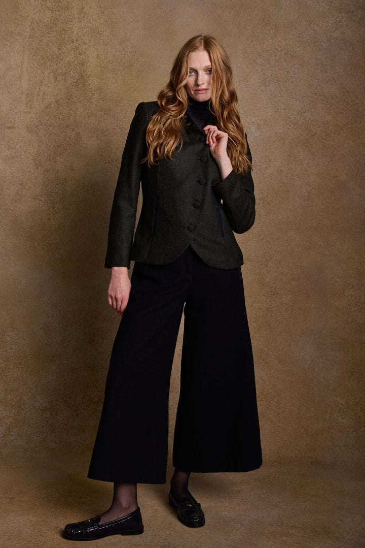 Jack Murphy Ireland - Enya Wool Culottes - Navy Melton - Tweed