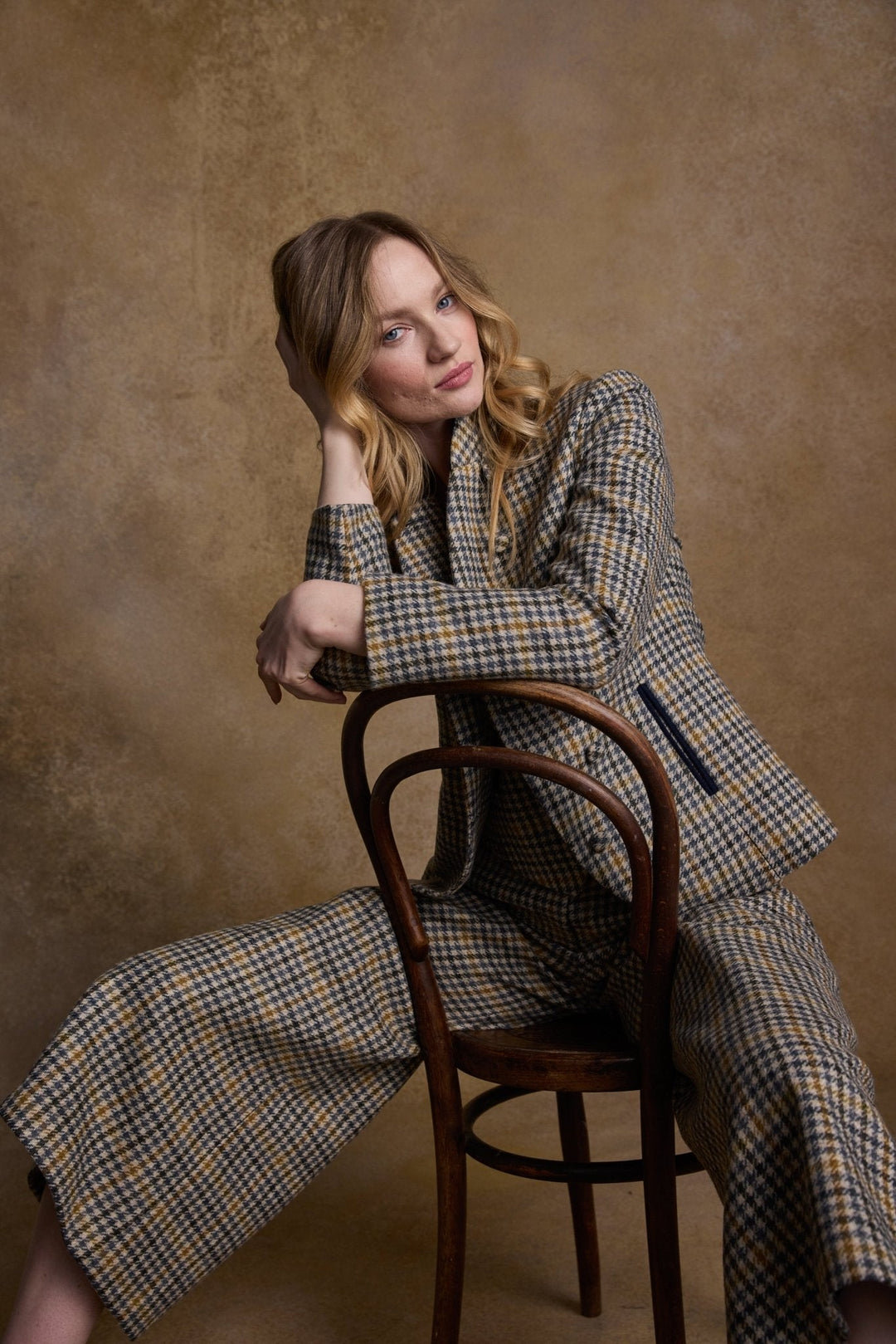 Jack Murphy Ireland - Nicole Tweed Jacket - Saffron Cobalt Check - Tweed