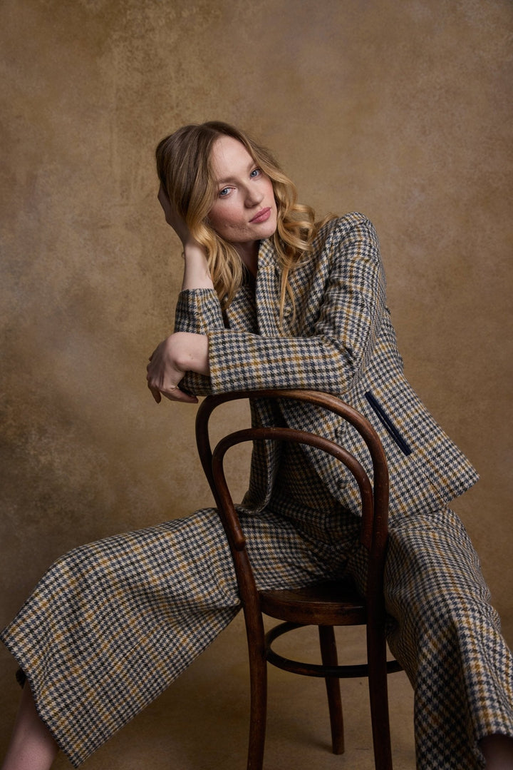 Jack Murphy Ireland - Nicole Tweed Jacket - Saffron Cobalt Check - Tweed