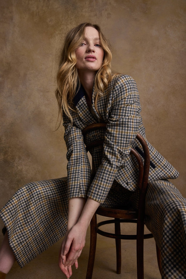 Jack Murphy Ireland - Nicole Tweed Jacket - Saffron Cobalt Check - Tweed