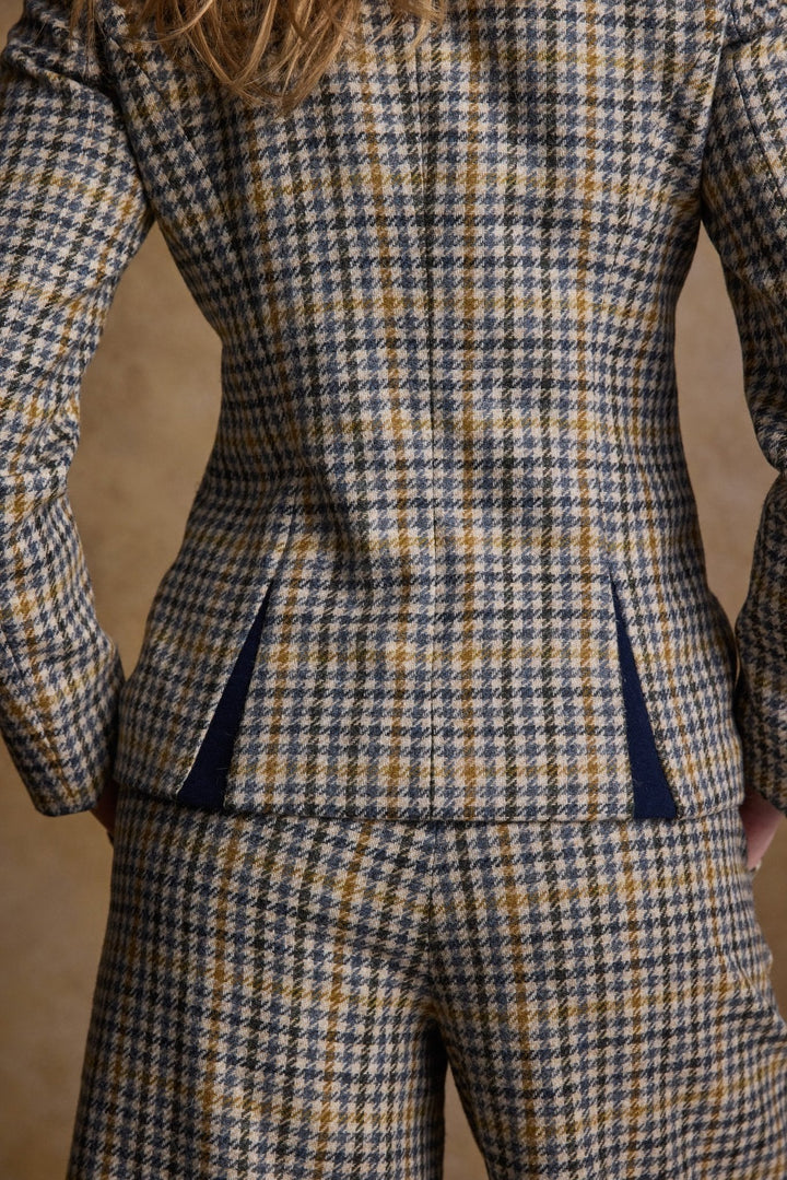 Jack Murphy Ireland - Nicole Tweed Jacket - Saffron Cobalt Check - Tweed