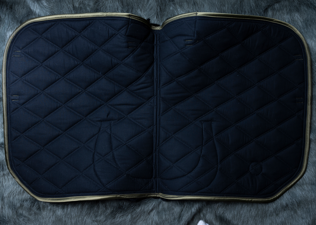 'The Majesty' Deep Olive Jewel Merino Top Fleece Saddle Pad
