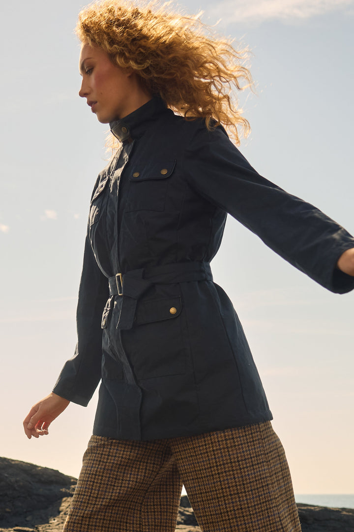 Orla Wax Jacket - Navy