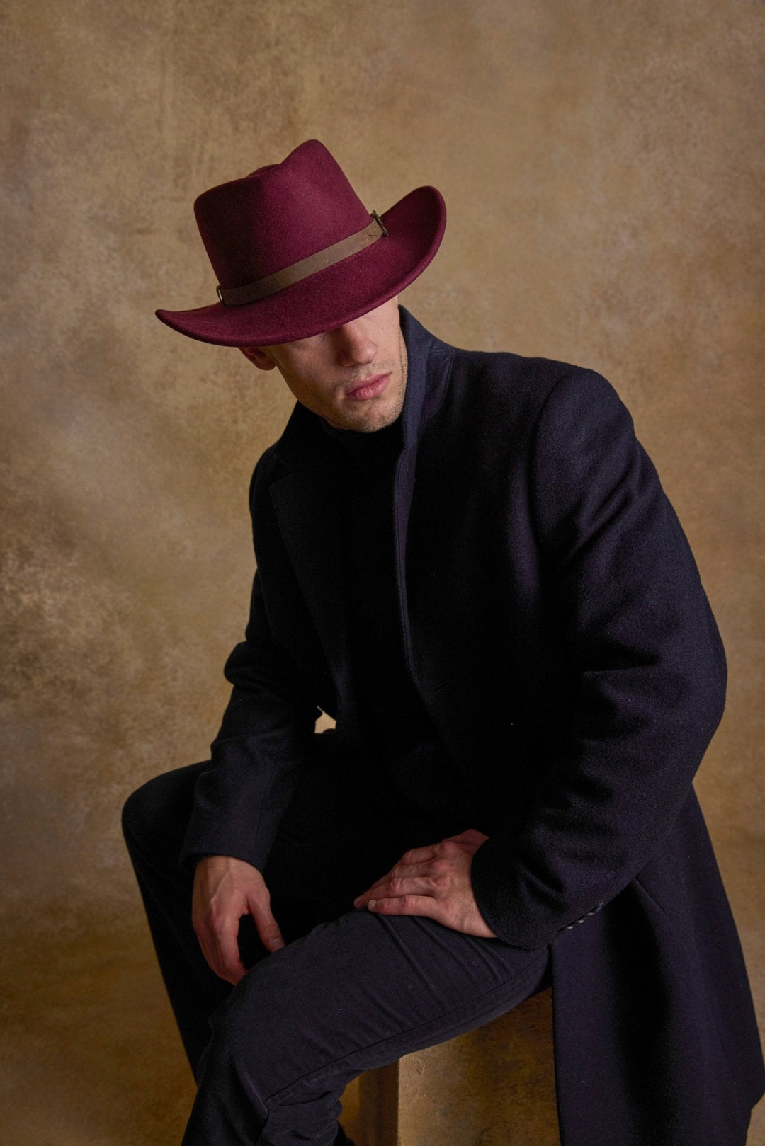 Jack Murphy Ireland - Boston Felt Hat - Burgundy - Hats