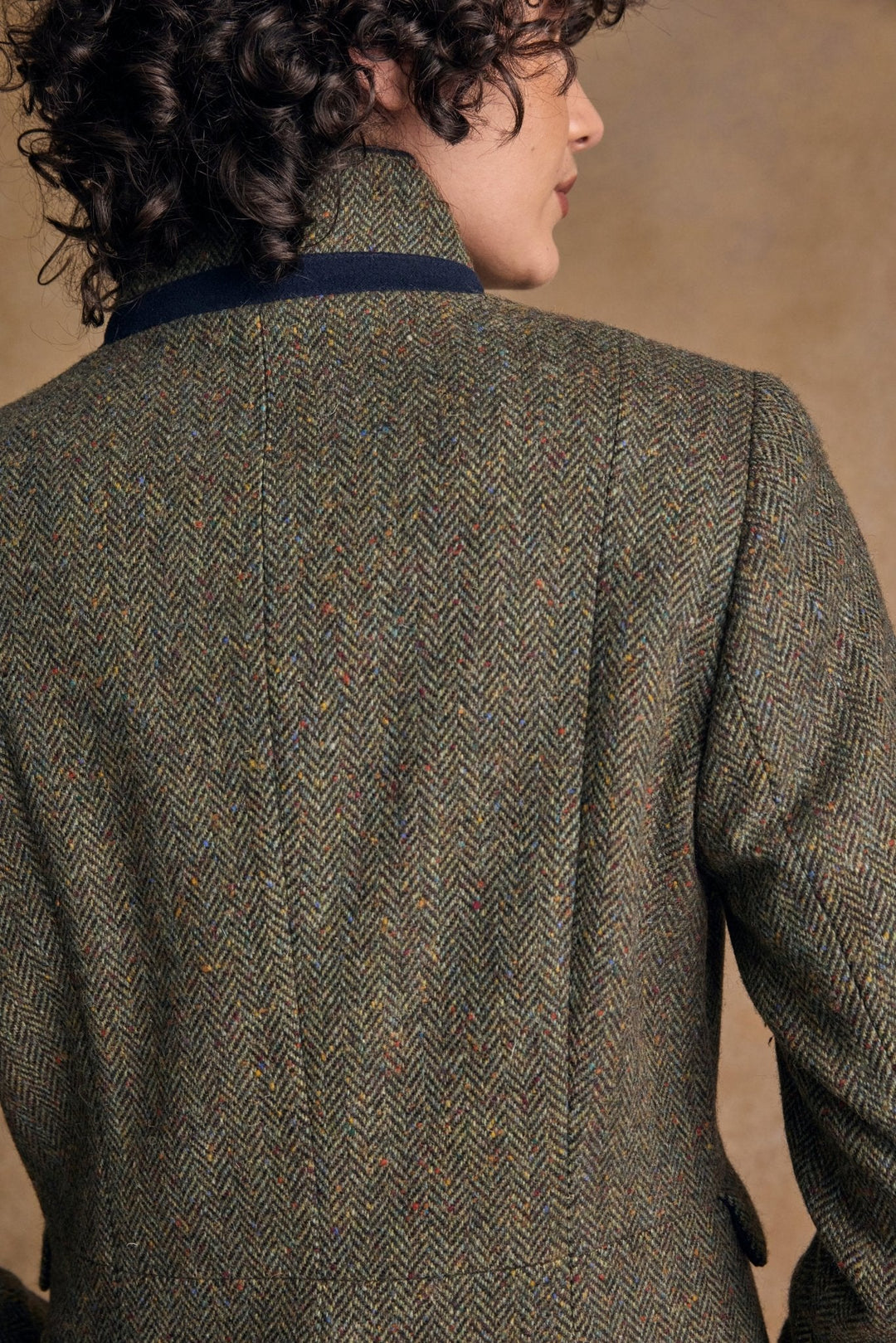 Jack Murphy Ireland - Pamela Tweed Coat - Donegal Moss Herringbone - Tweed